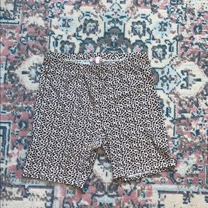 PACSUN lottie moss xs leopard print bike shorts